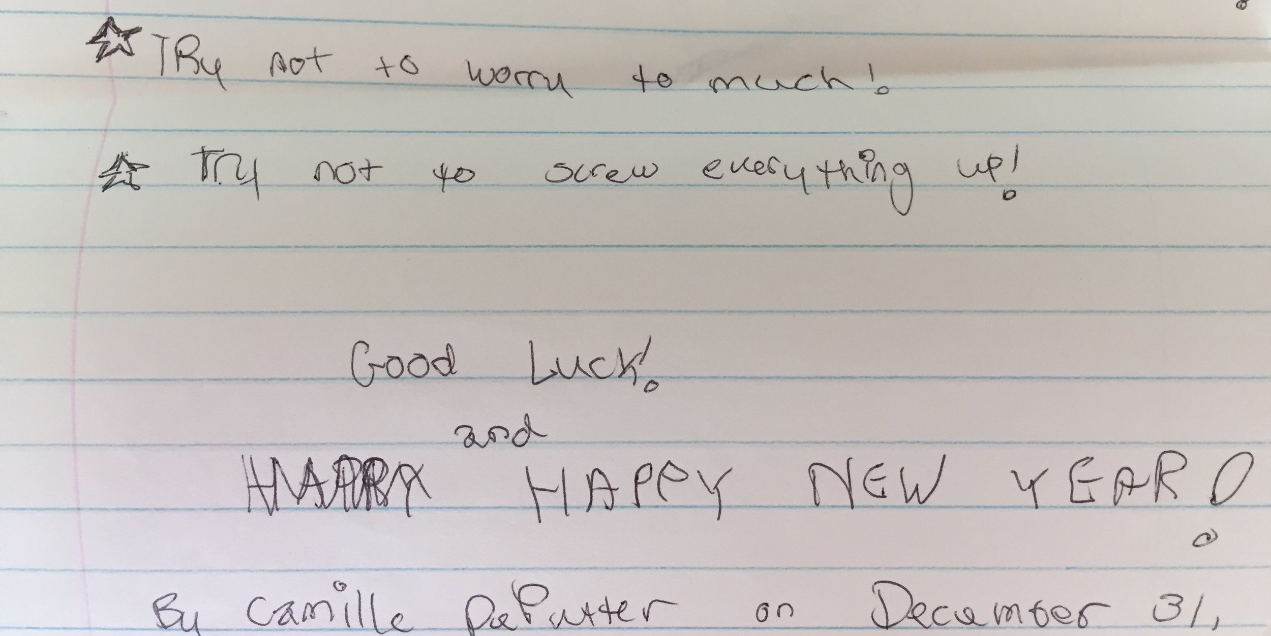  Kinda contradictory messages there, little Cam. Good luck, indeed. 